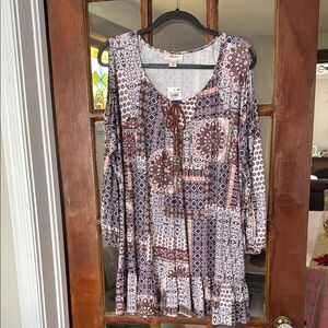 Women's Bohemian Patchwork Top Style & Co Size Xl  New with tags